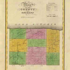 1829- Karte von Orleans County, New York