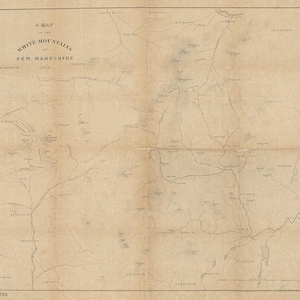 Mapa de 1853 das Montanhas Brancas de New Hampshire