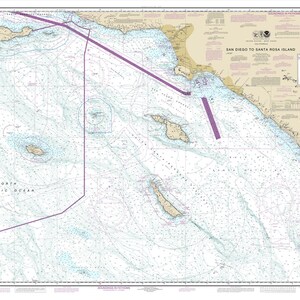 2013 Nautical Map of San Diego to Santa Rosa Island California