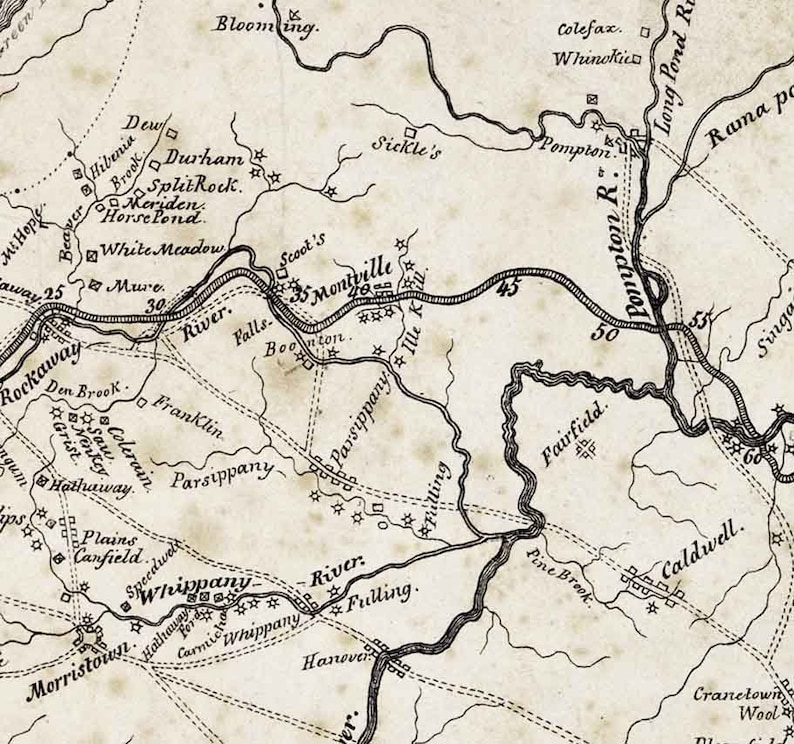 1827 Map of the Morris Canal New Jersey  Etsy