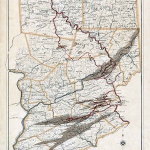 1887 Kaart van Lehigh Valley Railroad System antracietkolenvelden van Pa