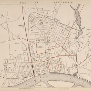 1891 Map of Springfield Massachusetts