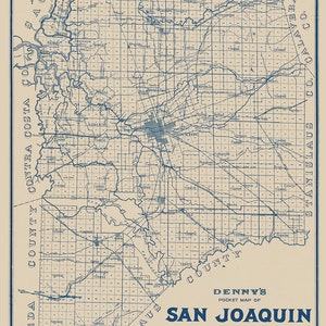 Kaart uit 1913 van San Joaquin County, Californië