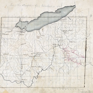 1754 Map of Ohio & Pennsylvania Showing Indian Tracts - Etsy