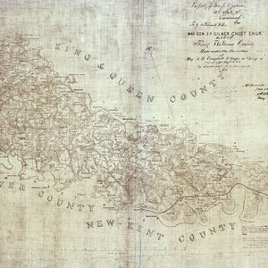 1865 Map of King William County Virginia