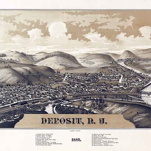 1887 Panoramakarte Lager New York