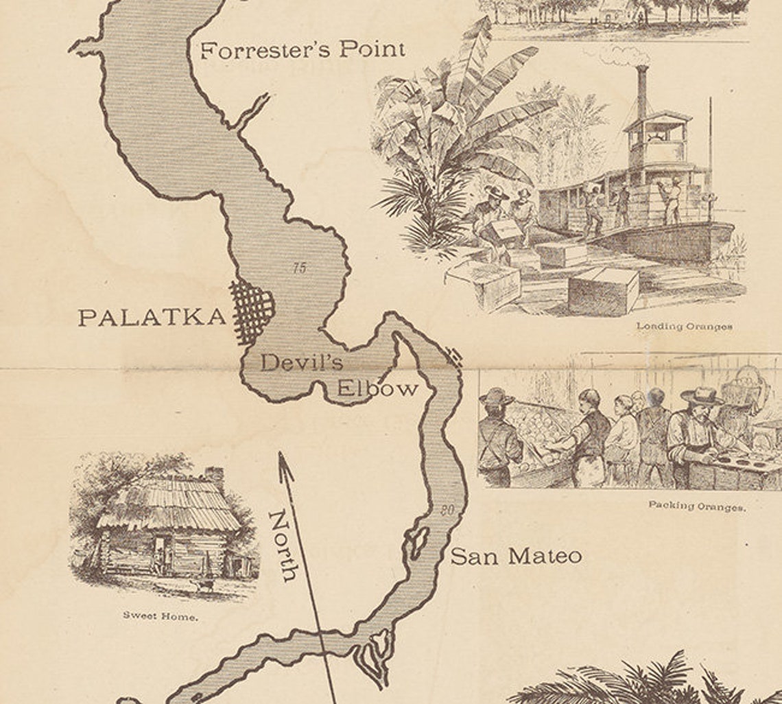 1881 Map of the Saint Johns River - Il 1140xN.1849121133 7uxc