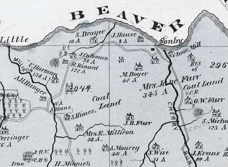 1878 Map of Ringgold Township Jefferson County Pennsylvania Etsy