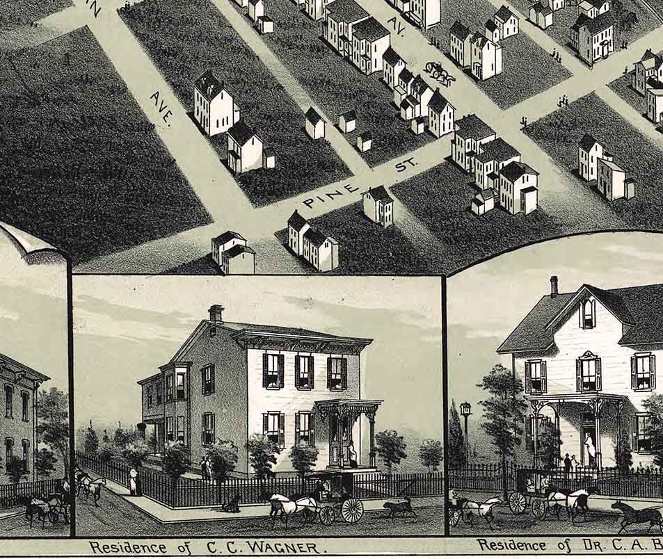 1889 Panoramic Map of Frackville Pennsylvania Etsy