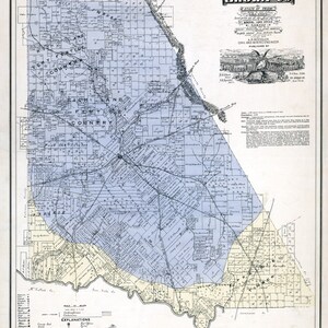 1876, carte du comté de Brown au Texas