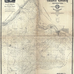 1874 Farm Line Map of Dakota County Minnesota Hastings St Paul