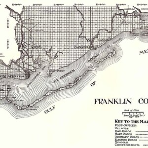 1914 Map of Franklin County Florida St Georges Sound Alpalachicola
