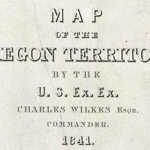 1841 Map of the Oregon Territory - Etsy