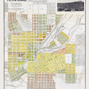 1909 Carte de Trinidad, Colorado