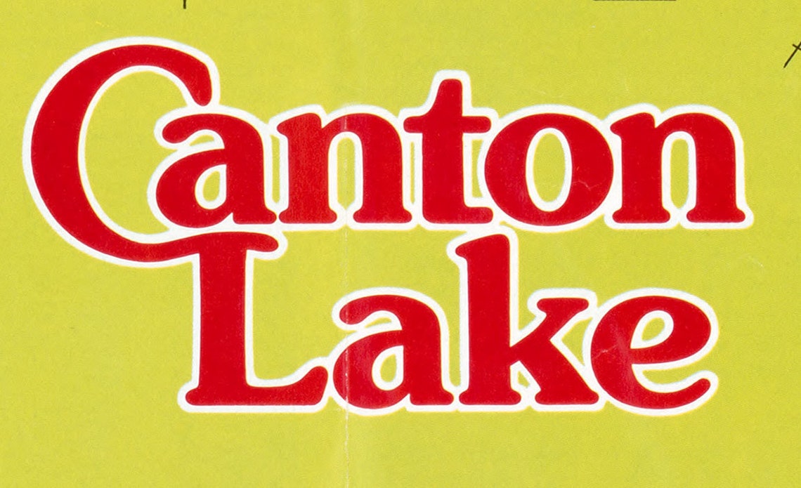 1990 Map of Canton Lake Oklahoma Etsy
