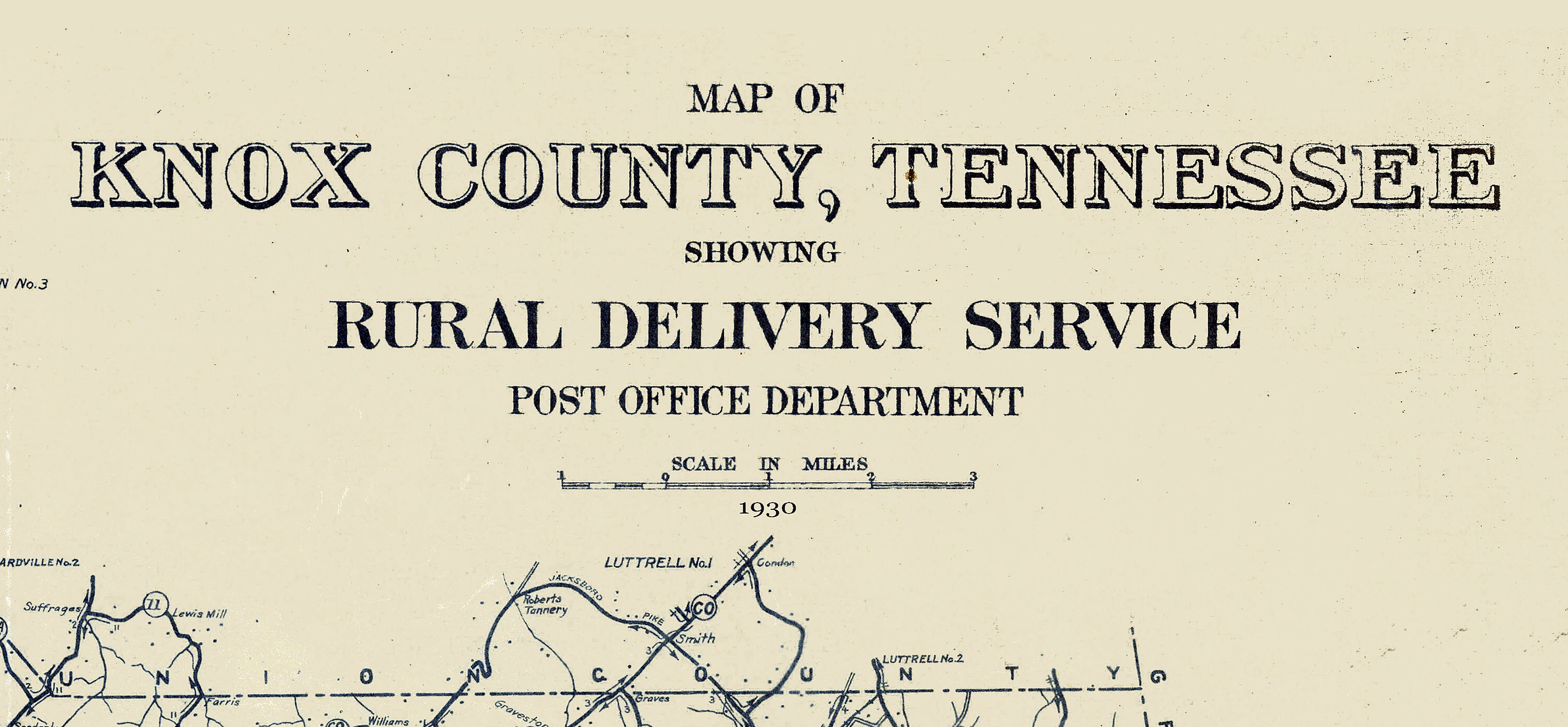 1930 Map of Knox County Tennessee Etsy