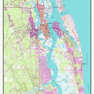 1992 Map of Saint Augustine Florida