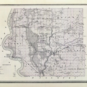 1875 Map of Fremont County Iowa