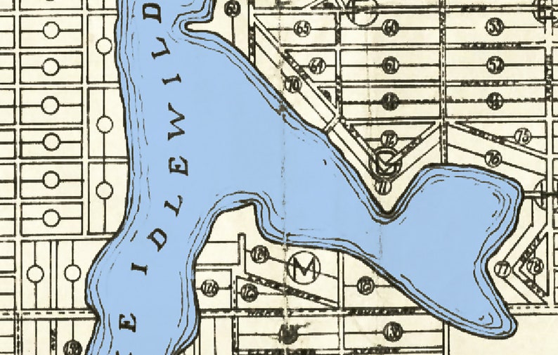 1912 Map of Lake Idlewild Lake County Michigan Etsy