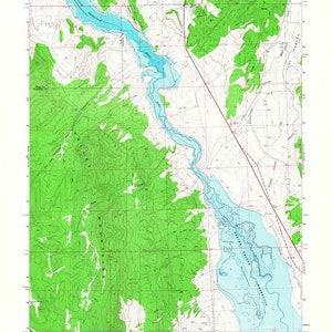 1965 Mappa topografica del quadrangolo SW UT del Canyon Hells Kitchen