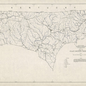 1938-Karte von Clay County, Tennessee