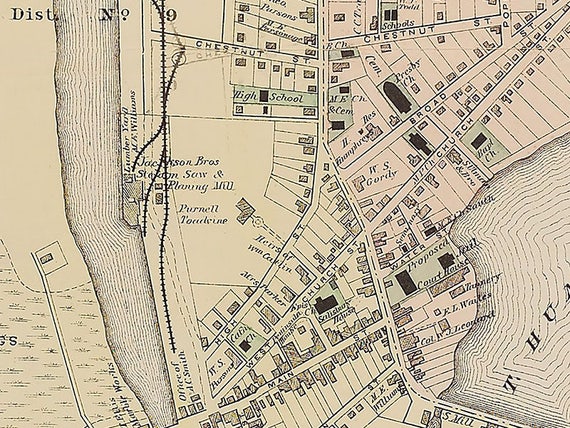 Map Of Wicomico County Md 1877 Map Of Salisbury Wicomico County Maryland | Etsy Uk