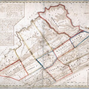 1816-Karte von Center County Pennsylvania