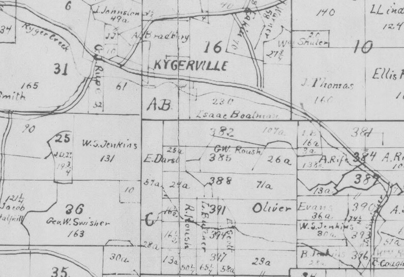 1885 Oil Field Map of Gallia and Meigs County Ohio