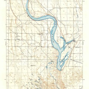 1912 Topo Karte von Moses Lake Washington