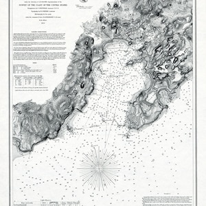 1855 Map of Gloucester Harbor Massachusetts