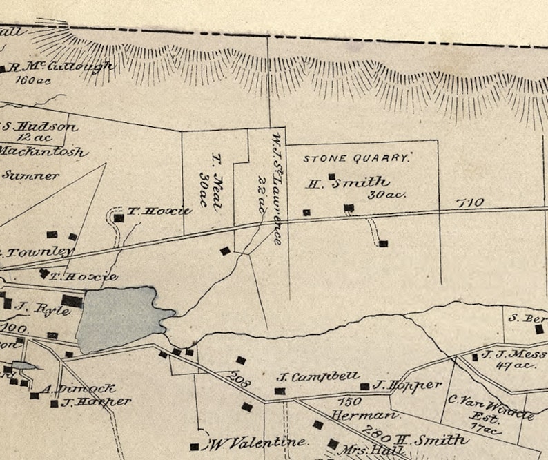 1877 Map of Manchester Township Passaic County New Jersey Etsy