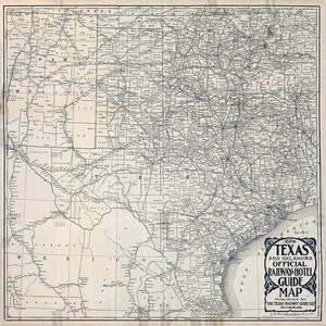 1910 Map of Texas and Oklahoma Railways