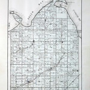 1899 Map of Nasewaupee Township Door County Wisconsin