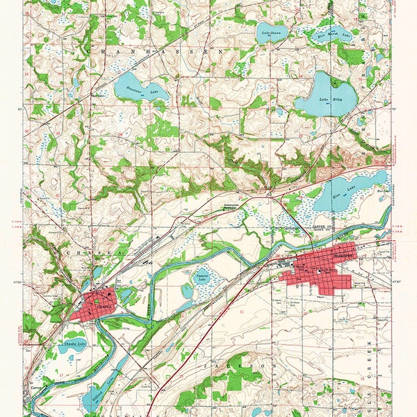 Map of Shakopee Etsy