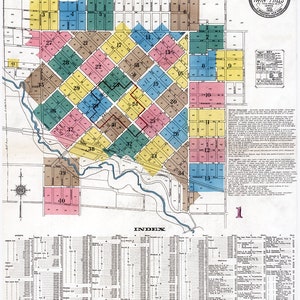 1922 Town Map of Twin Falls Idaho