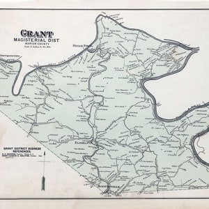 1886 Map of Grant Township Marion County West Virginia