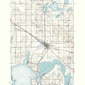 1931 Topo Karte von Devils Lake Quad North Dakota
