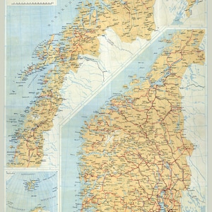 1920 Landkarte von Norwegen