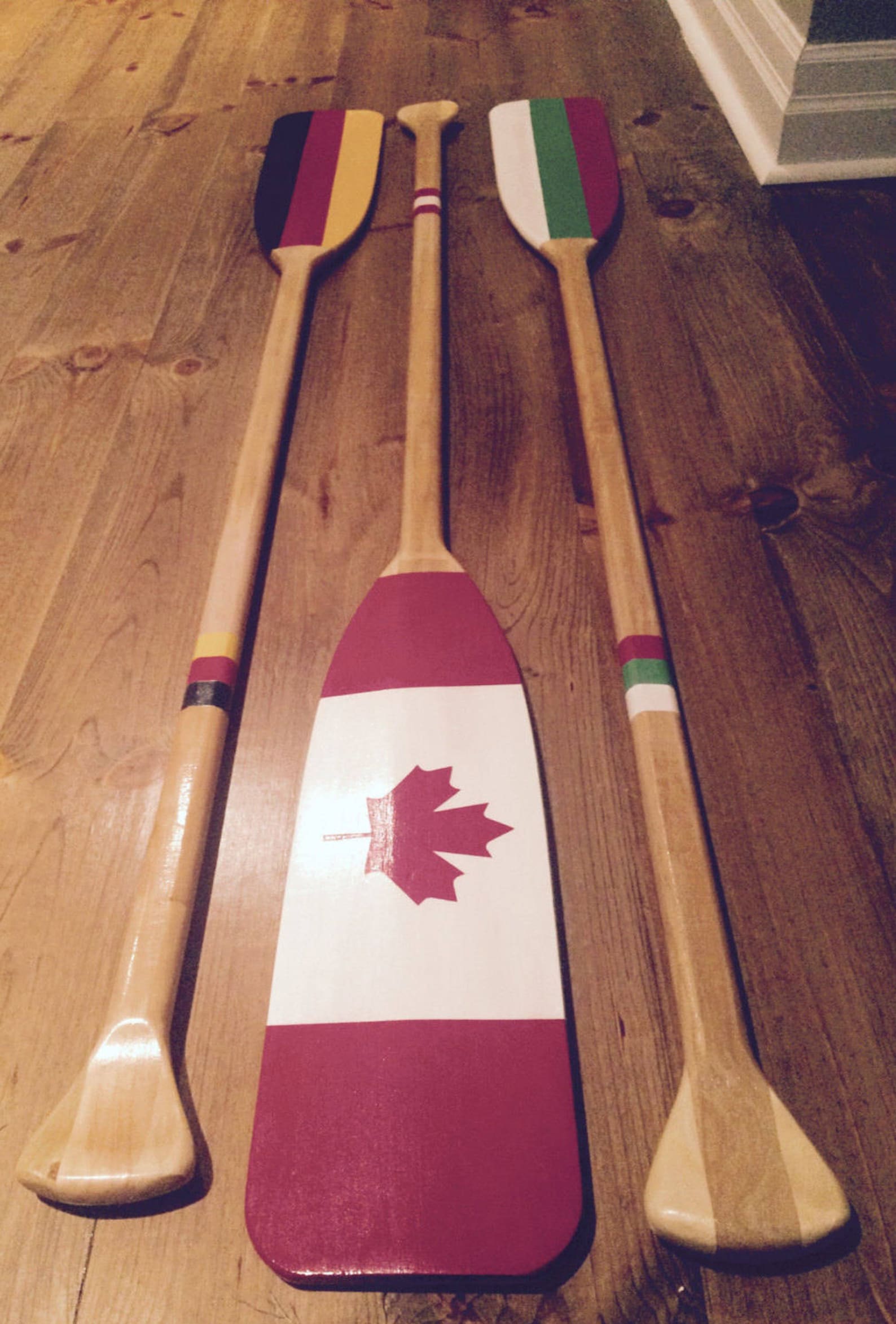 Flag Series // Hand Painted // Canoe Paddle // Canoe Oar // Etsy