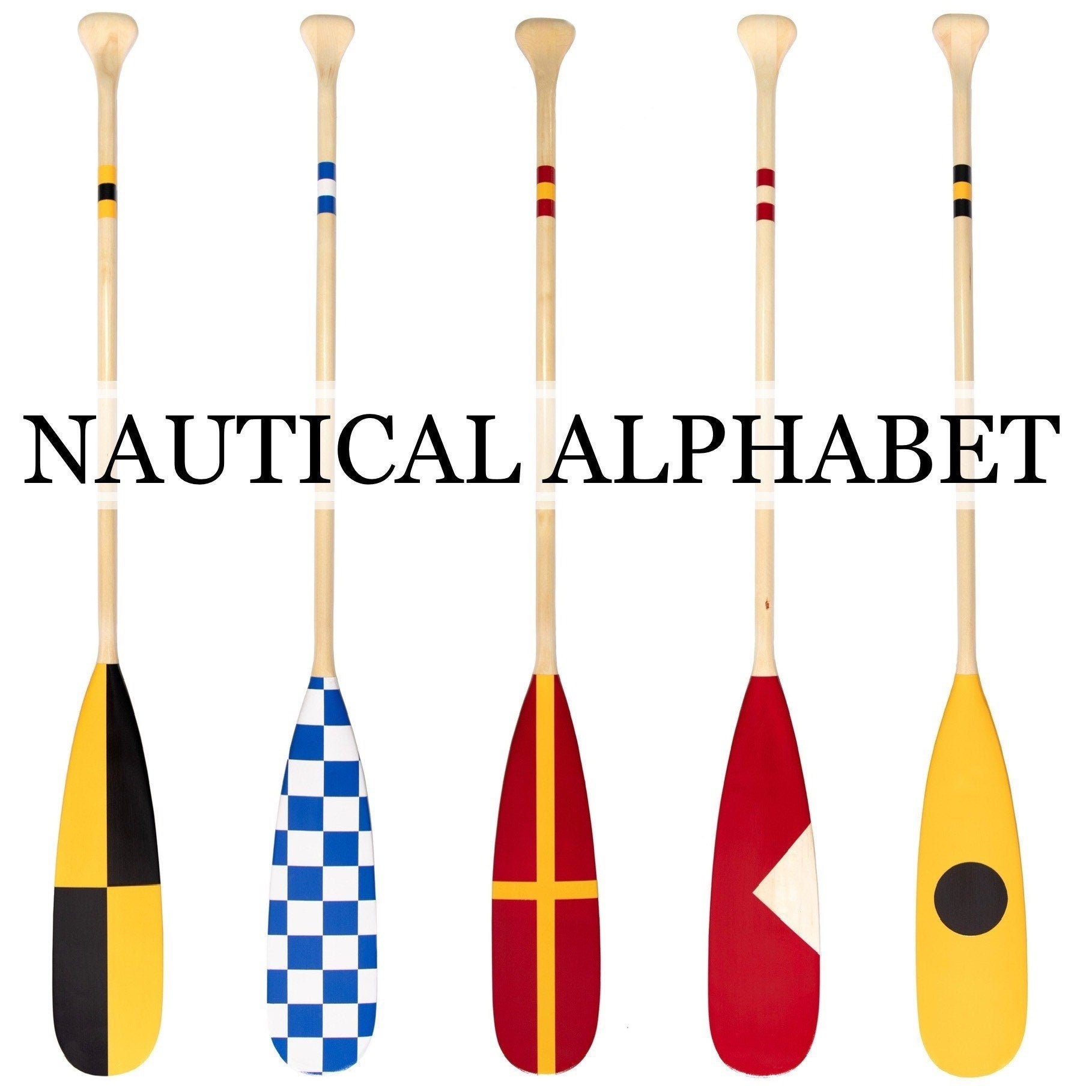 Nautical Series // Hand Painted // Canoe Paddle// Canoe Oar // Etsy