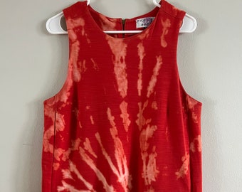 Holiday Cheer Upcycled Bleach Dyed Dress