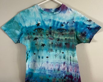 Cosmic Visions Upcycled Ice Dyed T-shirt