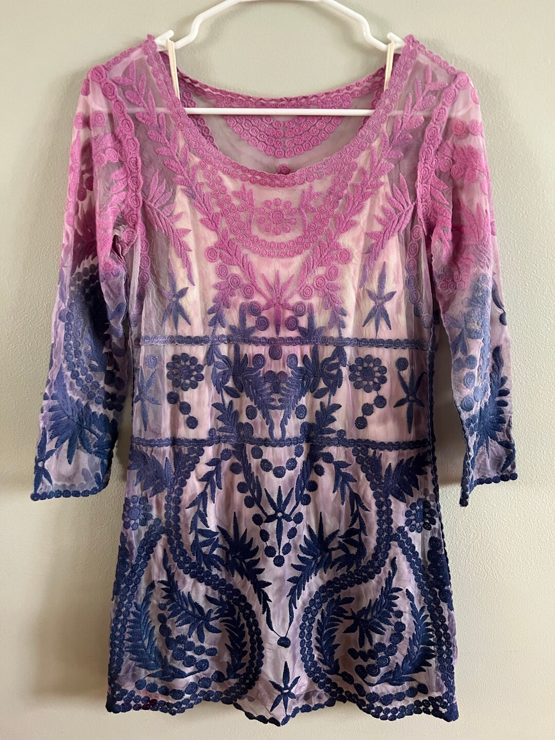 Dreamy Upcycled Tiedye Lace Dress Etsy