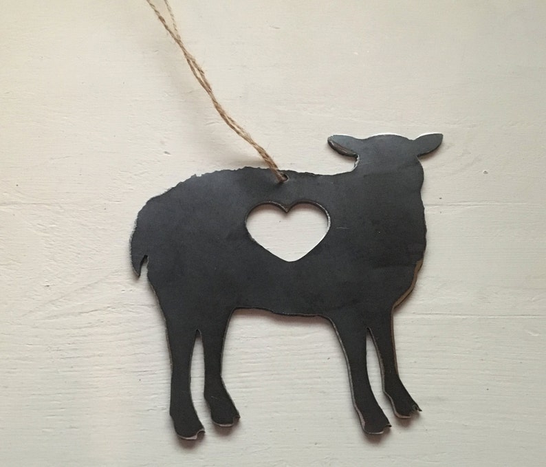 Rustic Recycled Steel Metal Sheep Lamb Goat Christmas Ornament Etsy UK