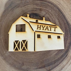 Handmade Wood Farmhouse Barn Wood Ornament