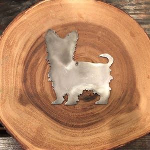 Handmade Wood Yorkshire Terrier Yorkie Christmas Ornament