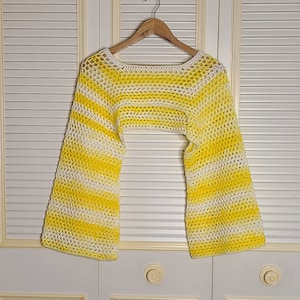 Riley Shrug - Handmade Ultra Crop Sweater in Lemonade