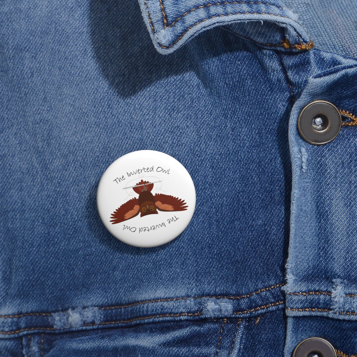 Inverted Owl Button - Etsy
