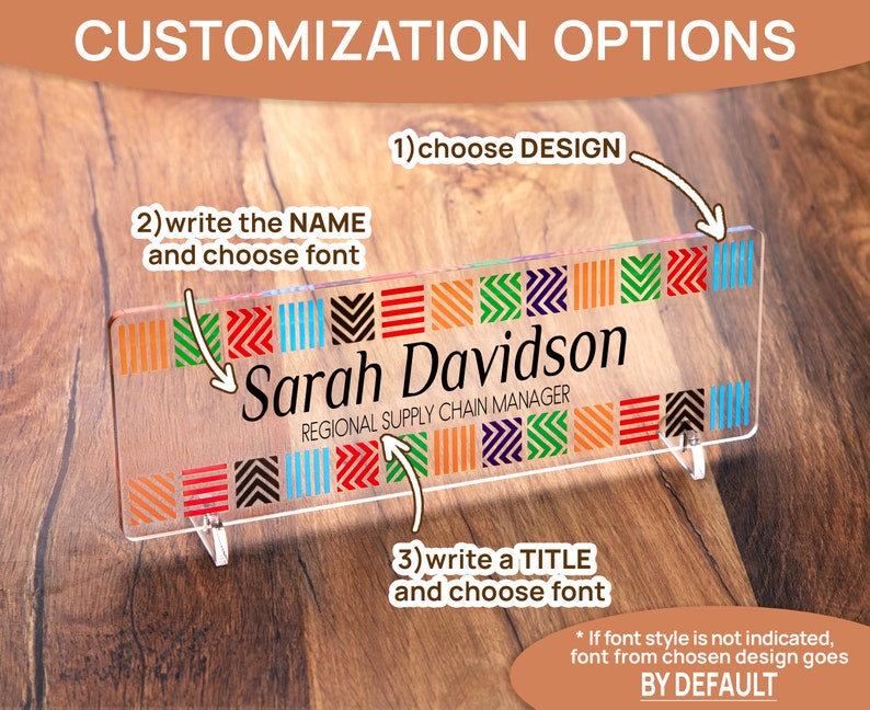 Custom Teacher Name Plate Teacher Gift Personalized Acrylic Etsy