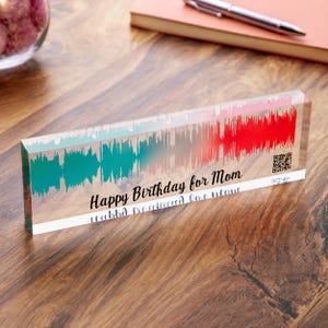 Personalized Sound wave Art Print - Custom Voice Recording Gift - Acrylic Song Plaque